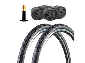 4250845956598 - Deli Tire Byte Trento Fahrradreifen 28 x 175 City Trekking Fahrrad 2 Reifen mit Schlauch AV