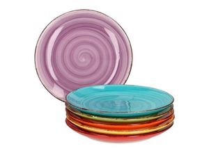 4250857285860 - MamboCat Frühstücksteller 6er Set Dessert- Kuchenteller Uni Bunt