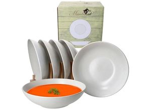 4250857297641 - MamboCat Suppenteller 6er Set Suppenteller 205cm White Biata Steingut