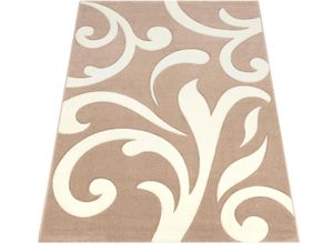 4250857502141 - Teppich Diamond 761 Teppiche Gr B L 200 cm x 290 cm 18 mm 1 St beige Esszimmerteppiche Kurzflor gewebt 3D-Design mit Ornamenten