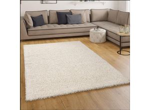 4250857510610 - Shaggy Hochflor Langflor Teppich Sky Einfarbig in Creme 60x100 cm - Paco Home