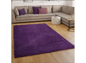 4250857510733 - Paco Home Shaggy Hochflor Langflor Teppich Sky Einfarbig in Lila 60x100 cm