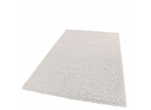 4250857520558 - Paco Home Teppich Hochflor Shaggy -Bravo- Uni Langflor Teppich Creme 160x220 cm