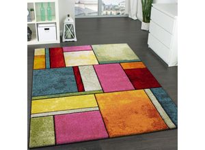 4250857537013 - Teppich Brilliance 661 Teppiche Gr B L 200 cm x 290 cm 18 mm 1 St bunt (mehrfarbig) Esszimmerteppiche Kurzflor modernes 3D-Patchwork Design