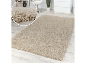 4250857537686 - Shaggy Creme Hochflor Langflor Teppich Ivory Creme Top Ausverkauf Hammer Preis 120x160 cm - Paco Home