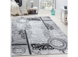 4250857562862 - Teppich Sinai 062 Teppiche Gr B L 240 cm x 340 cm 13 mm 1 St grau Esszimmerteppiche Kurzflor Ornamente ideal im Wohnzimmer & Schlafzimmer