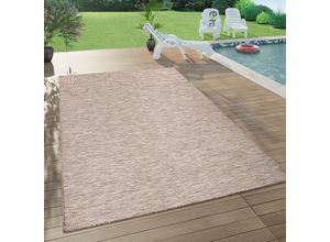 4250857576395 - Paco Home - In- & Outdoor-Teppich Für Wohnzimmer Balkon Terrasse Flachgewebe In Beige 160x220 cm