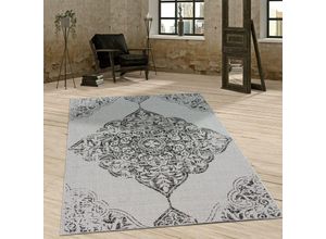 4250857588329 - In- & Outdoor Teppich Vintage Design Ornamente Paisley Muster Elegant In Grau 60x100 cm - Paco Home