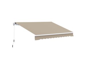 4250871200337 - Alu-Gelenkarmmarkise für Wandmontage beige 4 x 3 m (BxL) Aluminium-Gelenkarm-Markise Alu-Markise Markise