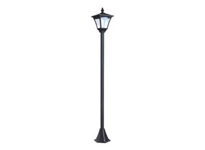 4250871252282 - Solar Laterne Gartenlaterne Wegleuchte mit led 10 Lumen Schwarz 15 x 15 x 120cm - schwarz - Outsunny