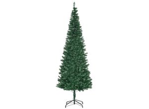 4250871260423 - Homcom - Weihnachtsbaum 21 m Christbaum mit Ständer Kunsttanne 631 Äste zerlegbar pvc Grün Ø81 x 210 cm - Grün