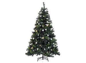 4250871260461 - Tannenbaum inkl Christbaumkugeln grün 112 x 180 cm (ØxH) Weihnachtsbaum Christbaum LED Xmas tree Lichtfaser