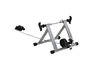 4250871265404 - Heimtrainer mit Magnetbremse silber 472 x 545 x 391 cm (LxBXH) Rollentrainer Fahrrad Rennrad Trainingsgestell