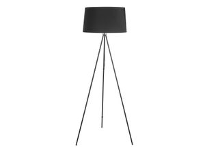 4250871265930 - Homcom - Stehlampe Tripod Schlafzimmer Standleuchte Stehleuchte 40 w Skandinavisch Stoff + Metall schwarz ∅48 x 156 cm - Schwarz