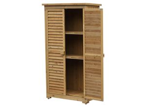 4250871267200 - Gartenschrank mit Lamellentüren 87 x 465 x 160 cm (LxBxH) Geräteschrank Holzhütte mit Pultdach Bitumenpappe