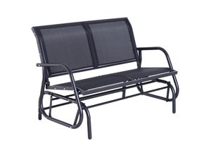 4250871267972 - Schaukelbank für 2 Personen schwarz 80 x 123 x 88 cm (LxBxH)