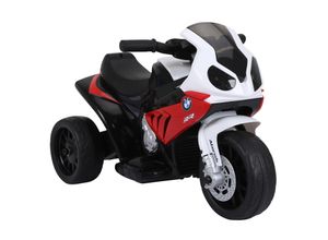 4250871269785 - Elektro Kindermotorrad Kinderfahrzeug Lizensiert von bmw S1000RR Elektro-Dreirad mit Akku Stahl Rot 66 x 37 x 44 cm - Rot - Homcom