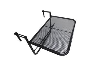 4250871270866 - Balkonhängetisch höhenverstellbar 60 x 564 x 45 cm (LxBxH) Hängetisch Balkontisch Klapptisch Balkonmöbel