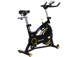 4250871280216 - Fahrradtrainer mit stufenlosem Magnetwiderstand schwarz 120 x 47 x 1045-117 cm (LxBxH) Heimtrainer Indoor Cycling Fitnessfahrrad