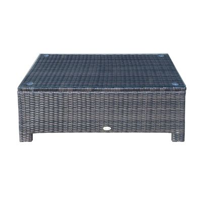 4250871281138 - Rattan Beistelltisch braun 85 x 50 x 39 cm (LxBxH) Couchtisch Gartentisch Balkontisch Polyrattan Tisch