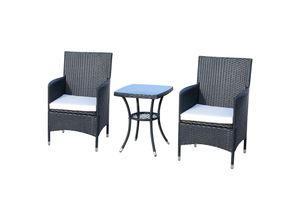 4250871283293 - Rattan-Sitzgruppe als 3-teiliges Set Gartensitzgruppe mit Beistelltisch Rattenmöbel 4250871283293 - Rattan-Sitzgruppe als 3-teiliges Set Gartensitzgruppe mit Beistelltisch Rattenmöbel