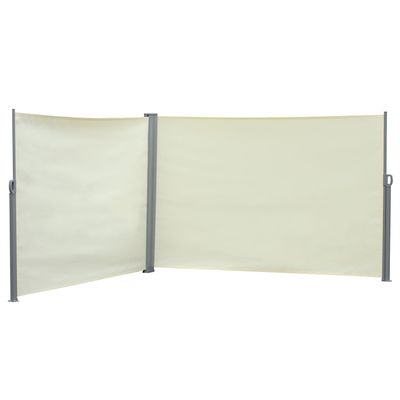 4250871284764 - Doppel-Seitenmarkise 6 x 16 m 600 x 160 cm (LxH) Sichtschutz Sonnenschutz Seitenrollo Windschutz