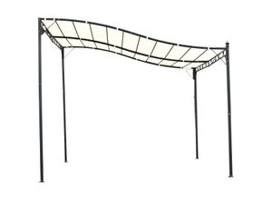 4250871291960 - Pergola Gartenpavillon Pavillon Überdachung Zelt Metall Creme