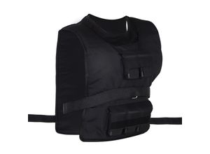 4250871299324 - Trainingsweste mit 20 Eisengewichten schwarz 36 x 52 cm (BxL) Gewichtsweste Krafttraining Trainingsworkouts