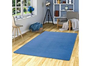 4250877359978 - - Trend Velours Teppich Joy Blau - 80x200 cm