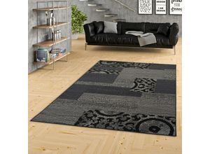 4250877396157 - - Teppich Trendline Patchwork Schwarz Grau - 80x150 cm