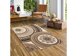 4250877396379 - - Teppich Trendline Mandala Beige Braun - 80x150 cm