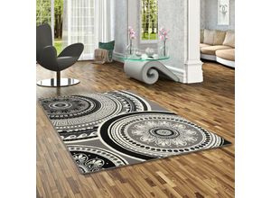 4250877396430 - - Teppich Trendline Mandala Schwarz Creme - 120x170 cm