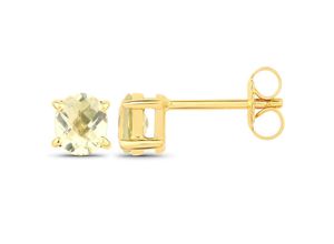 4250877762815 - Paar Ohrstecker VIRA JEWELS 925-Sterling Silber vergoldet Glänzend Lemonquartz gelb Ohrringe Gr ONE-SIZE 122 ct Silber 925 (Sterlingsilber) gelb (gelb gelb) Damen