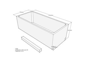 4250879413722 - Schroder - Schröder Badewannenträger für Lupor 175x80