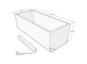 4250879413739 - Schroder - Schröder Badewannenträger für Lupor   Lagoon 180x80