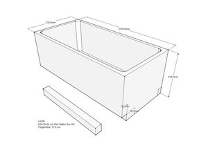 4250879414682 - Schröder Badewannenträger für Malibu Eco 150x75