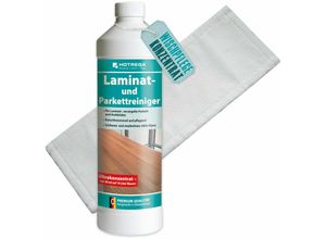 4250887722847 - Hotrega - Laminat und Parkett Reiniger 1 l Konzentrat Microfasermopp set