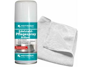 4250887723097 - Edelstahl Pflegespray Brillant 150 ml inkl Microfasertuch - Hotrega