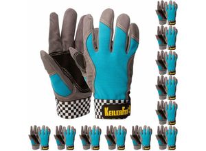 4250887756644 - Schutzhandschuhe Keiler Fit blue 12 Paar Gartenhandschuh Daumenverstärkung mit Klettverschluss lederfrei