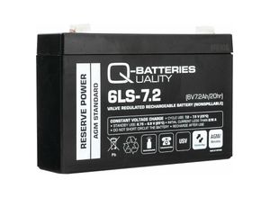 4250889610784 - Quality Batteries - Q-Batteries 6LS-72 6V 72Ah Blei-Vlies Akku   agm vrla