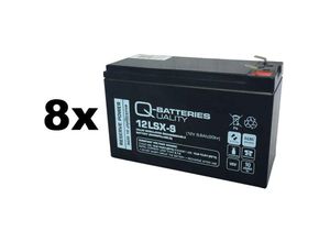 4250889658595 - Quality Batteries - Ersatzkku für Eaton Powerware USV-Anlage 12V 9Ah (8er Set)