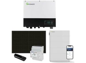 4250889693732 - Growatt - 10kWp pv 0% MwSt §12 iii UstG Komplettanlage mit Solarmodulen und 102kWh Speicher