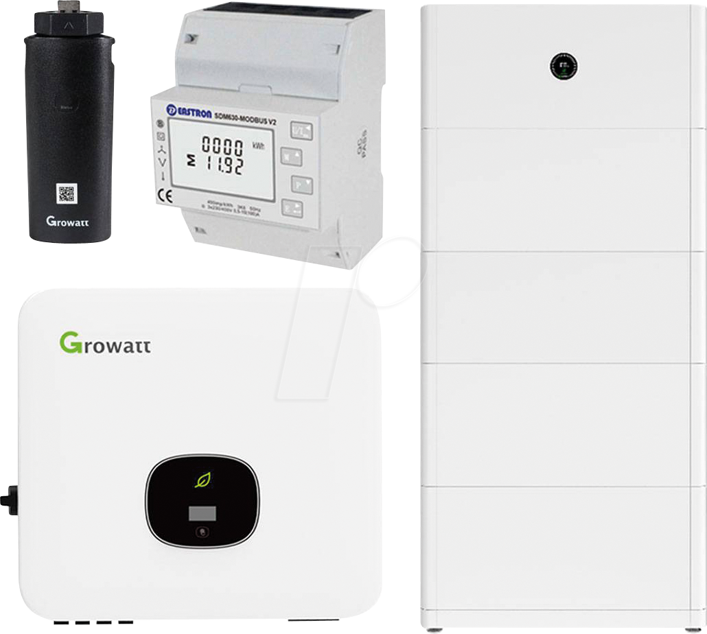 4250889699765 - Mod 3KTL3-XH2 0% MwSt §12 iii UstG 3kW Hybrid Wechselrichter mit 20kWh Solarspeicher-Set - Growatt