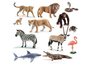 4250897424557 - - Tierfiguren - Afrika-Set mit 12 Tieren Sammelfiguren Spielfiguren