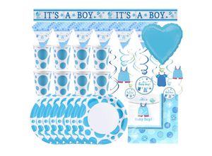 4250897425318 - Babyparty-Set - Its a Boy (47-teilig) Es ist ein Junge Babypinkeln Gender Reveal Party