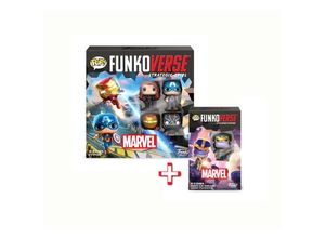 4250897425578 - - Strategie-Spiel - Funkoverse Marvel + Erweiterung Brettspiel Superhelden Avengers