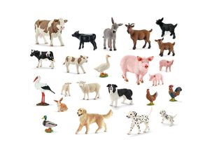 4250897425837 - - Tierfiguren - Bauernhof-Set mit 23 Tieren Sammelfiguren Spielfiguren