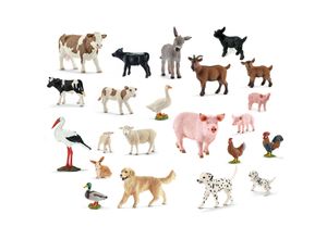 4250897425844 - - Tierfiguren - Bauernhof-Set mit 22 Tieren Sammelfiguren Spielfiguren