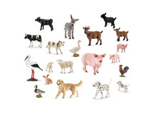 4250897426339 - - Tierfiguren - Bauernhof-Set mit 20 Tieren Sammelfiguren Spielfiguren