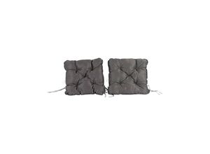 4250902902490 - Homecall - 2er Set Kissen für Sessel Nordisches Design Sitzkissen Grau 50 x 50 x 12 cm 20043